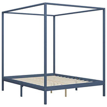 SKM Giroletto con Baldacchino 2 Cassetti Grigio in Pino 160x200 cm