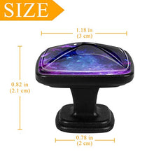 Nebulosa Viola Spazio Pomelli per Porta Set di 4 Pomelli per Mobili Manopole per Cassetti Cucina Armadio Vetro