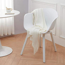 Romeo - Set di 2 sedie da salotto, in polipropilene e legno di faggio, stile retrò, per ufficio, lounge, cucina, soggiorno