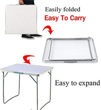 Tavolo da campeggio Tavolo pieghevole in plastica da 80 cm Tavolo pieghevole in alluminio da esterno / Picnic Tavolo pieghevole portatile / tavolo da pranzo / tavolo da tavolo / tavolo da giardino, bi