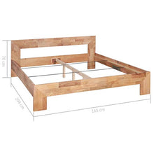 BIGTO - Struttura per letto in legno di rovere massiccio, per camera da letto, 160 x 200 cm