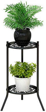 Espositore per Fiori Espositore per Fioriera in Metallo Antiruggine Decorativo a 2 Livelli, O&YQ