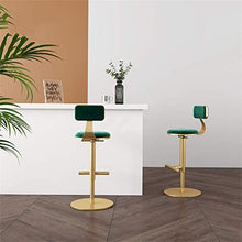 GYPPG Sedie Bancone Cucina Colazione | Sgabelli Bar con Schienale | Altezza Regolabile 65-80 cm | Velluto Rosa