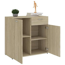 XHCP Credenza, Comodino, Comodino, cassettiera per la casa Soggiorno Camera da Letto Bianco Lucido 80x36x75 cm truciolare
