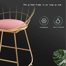 M-YN Sgabelli da Bar Sedie Sgabelli Bar Moderno Sgabello Imbottito con Gambe in Metallo Oro Trapuntato Velluto del Sedile Centrale Posteriore for la Cucina, Coffee Shop, Bar, casa Balcone