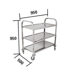 Triplo Strato Carrello Da Laboratorio,Carrello Cucina, Carrelli Portata,Carrello Portavivande,Carrello Servizio Rimovibile,Ruota Universale Silenziosa Con Funzione Di Parcheggio, Facile Da Spostare