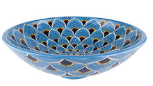 Casandra - Lavandino Talavera in turchese, modello Cerames, 44 x 13,5 cm, con sfera messicana