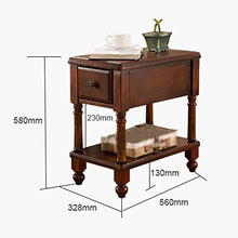 XJL Soggiorno del Comodino MDF Gambale in Legno Massello Table Table Table End Tavolo della Tavolo Lato in Legno Creativo Tavolino Tavolo Piccolo Tavolino con 1 Cassetto (Color : Style A)