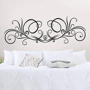 T-MK356 - Adesivi per testiera del letto, 50 x 140 cm, colore: Nero