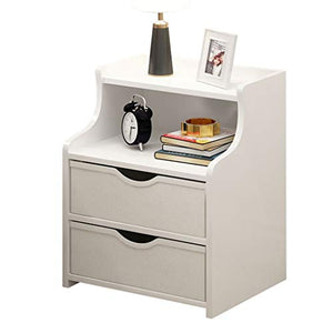 Comodino Corridoio Household Addensare Soggiorno Assemblea Studio Storage Box da Terra Multifunzione Locker Doppio pompaggio Camera 37X30X53cm FANJIANI (Color : White)