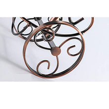 OUGEA Porta calici,Porta Bottiglie retrò in Ferro battuto Porta Bottiglie Trasporto utilizzato per la Decorazione di Porta Bottiglie Cucina Bronzo