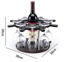 1yess Modern Retro Style Style Shaped Wooden Wooded Scaffale per Vino Grande capacità Calice Vino Scaffale 38 x 38 x 38 x 20 cm 8bayfa