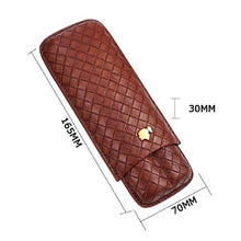 Sigaro Humidor, Pelle 2 Confezioni di Cuoio Premio Sigaro Set Sigaro Tubo (165 * 70 * 30Mm),B