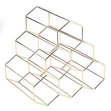 BYARSS Portabottiglie per Vino, Forma Geometrica Moderna Portabottiglie per Vino Simpe Portabottiglie in Metallo per casa Portabottiglie per Vino compatte Espositore per ripiano