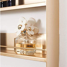 Semplicità Elegante Scaffale a Muro Scaffali Galleggianti Scaffale per Profumo Oro Bagno Negozio Di Chiodi Guardiail Multifunzionale per Ripostiglio, 4 Strati, HJJ, Metallico, 40x6x60cm