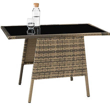 TecTake 800682 - Salottino in Rattan 2+1, Set per Giardino, Viti in Acciaio Inox - Disponibile in Diversi Colori (Naturale | No. 403733)