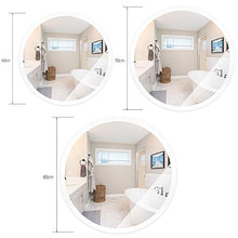POPSPARK Specchio per Il Trucco, Bagno a Specchio Rotondo con Illuminazione a LED, Design a Specchio con Interruttore tattile,con Anti-Nebbia,per Bagno