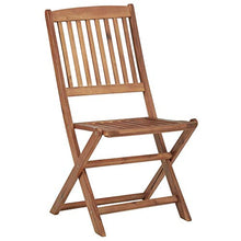 OUSEE Sedie da Giardino Pieghevoli 4 pz in Legno Massello d'Acacia