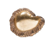 Beliani Ciotola Decorativa in Poliresina Effetto Legno Marrone Chiaro e Oro KOUSI