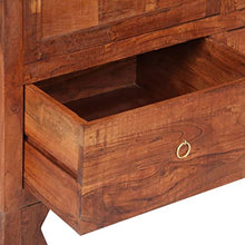 vidaXL Legno Massello d'Acacia Guardaroba con 2 Cassetti 2 Ante Armadio Abiti Lucidato Arredamento Camera da Letto Finitura Marrone