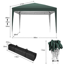 Tenda Gazebo 3x3 Impermeabile Gazebo Giardino Pieghevole per Eventi Feste e Matrimoni con Borsa per Trasporto