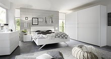 Arredocasagmb.it letto matrimoniale moderno ecopelle BIANCO gambe ferro sospeso camera da letto 160x195 COMI