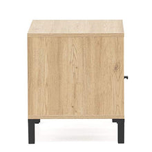 VS Venta-stock Comodino Javea 1 cassetto e 1 nicchia, Color Legno e Nero, 45 cm (Larghezza) 40 cm (profonditá) 47,5 cm (Altezza)