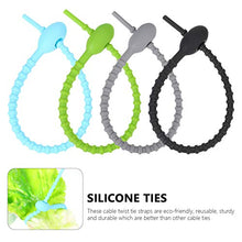 Hemoton 8Pcs Legami di Torsione del Cavo del Cavo del Silicone Avvolge Gestione Organizzatore all- Purpose Clip di Tenuta Sacchetto Riutilizzabile Tie per Il Cibo Saver per La Casa del