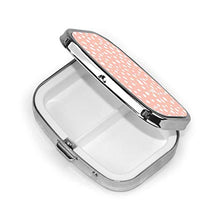 Scatola quadrata per pillole medicinali leopardo rosa moda pillola organizzatore viaggio pillole dispenser per vitamine integratori