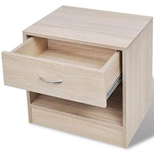 Kshzmoto Comodo Comodino per Camera da Letto in 2 Pezzi, Comodino in Particelle di Rovere Set da 2 Pezzi 36,5 x 30,5 x 38 cm (Lunghezza x Larghezza x Altezza) -con 1 cassetto