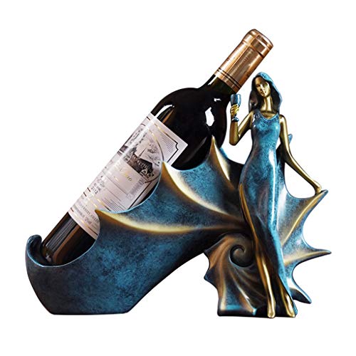 Porta Vino Supporto Da Tavolo In Resina Vino, Controsoffitto Wine Rack, Vino Rack Decorazione, Governo Del Vino Decorazione, Soggiorno Display, Perfetto For La Decorazione Domestica ( Color : Blue )