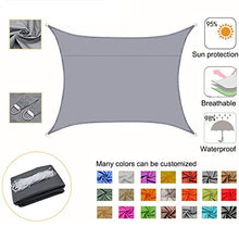Rettangolo Ombreggiante,Tenda Parasole Esterno Metri Protezione Raggi UV,Resistente E Traspirante,Adatto Per Giardini/Piscine/Spiagge,Con Kit Di Fissaggio A Fune,3 * 4m