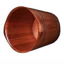 YLL Canna per pediluvio Legno Solido Foot Tub, Maniglia, Foot Tub con Coperchio, Durevole (Size : 36cm)
