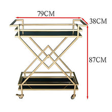Xiao Jian- 2 Tier Servizio Trolley, Utility di rotolamento Carrello con Freno Ruote, Vino da tè possibilità Spesa, for la Cucina Living Room Hotel carrelli Che servono cremagliera Trolley