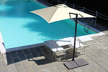 Maffei Art 137q Kronos ombrellone Laterale Quadrato cm 250x250, Tessuto PolyMa. Made in Italy. Colore Ecru