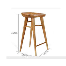 Zhangmeiren Sedia da Bar in Legno Massello Sedia da Pranzo Sedia da Bar Nordica Casa (Color : B)
