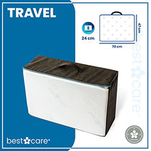 BestCare materasso da viaggio 140x70 x8cm campeggio schiuma lettino pieghevole non richiede lenzuola rivestimento in aloe vera traspirante con canali di ventilazione