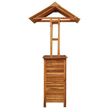 FAMIROSA Tavolo Bar Esterno con Tetto 122x106x217cm Massello di Acacia