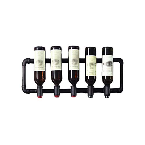 JAHQ Scaffale Vini Scaffale a Parete Dies 68 cm in Metallo per 5 Bottiglie Supporto Bottiglie Porta Bottiglie