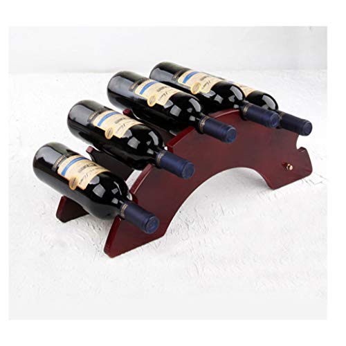 Portabottiglie per Vino Scaffale per Vino in Legno Scaffale per Vino da appoggio e da appoggio per Cucina, Sala da Pranzo, Armadio per dispensa, espositore per Bar Scaffale per Vino (Color : E)