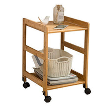 TONG HXF- Piccolo tavolino da Salotto in bambù Decorato con mobili da Salotto Balcone casa e Tavolo da Ufficio Durevole (Size : Have wheel-45 * 38 * 55cm)