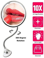 Specchio Home LED 10x d'Ingrandimento Regolabile a 360 Rotazione Guideck a Cigno Flessibile vanità a Parete