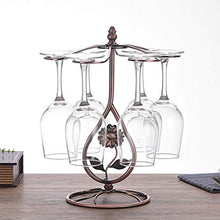 Wine Rack, Wine Rack stand Creative Glass Wine Freestanding Bancone metallo del vino del calice di vetro Scaffale con 6 ganci Rack WTZ012