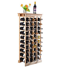COSTWAY Portabottiglie di Vino, Scaffale per 44 Bottiglie di Vino in Legno di Pino, 113 x 46 x 27,5 cm