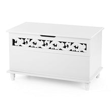 Festnight Cassapanca Contenitore Elegante | Contenitore Porta Giochi | Baule Contenitore da Interno 78,5x40x48 cm, Bianco