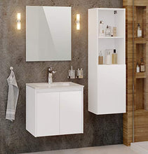 Marchio Amazon - Movian Layon - Mobile lavabo con specchio e lavandino, 61 x 46,5 x 58 cm, colore bianco