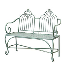 Retro Battuto Cortile Ferro Sgabello Per Il Tempo Libero, Panchina Di Metallo Terrazza Con Giardino Esterno, Sedia Decorazione Portico A Forma Di Gabbia, Utilizzato Per Parco Giardino Strada Balcone