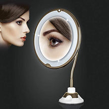 GNTM Germany's Next Topmodel Specchio cosmetico LED ingrandimento 5X | Specchio con illuminazione, specchio pieghevole per una illuminazione ottimale del viso | Con ventosa e orientabile a 360°