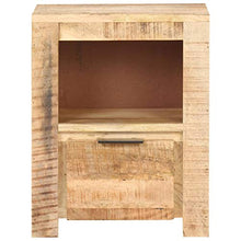 vidaXL Comodino Arredamento Comò Tavolino Notte Arredo Stand Tavolinetto Mobili Camera Letto Cassettiera Madia Legno di Mango Grezzo Massello