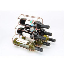 Conservazione del vino Wine Rack - Nordic arte del ferro Wine Rack 6 cremagliera della bottiglia di cucina bottiglia di vino Rack Storage Box vino piano cremagliera indipendente ( Color : Rose Gold )
